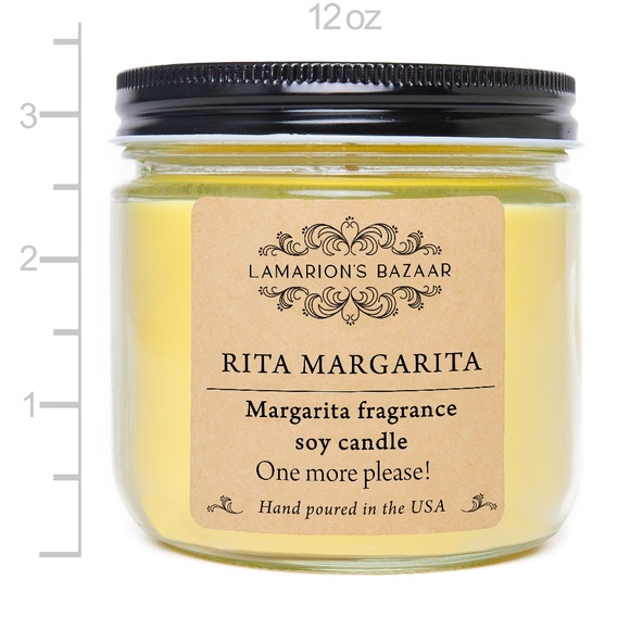 RITA MARGARITA - Lime Margarita Scented Soy Candle - Fun Candle for Woman - Picture 4 of 6